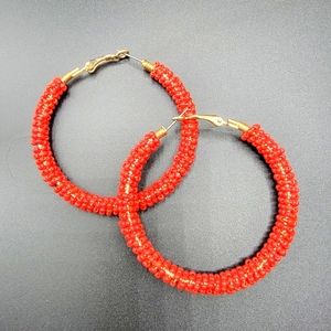 Sexy Red Beaded earrings